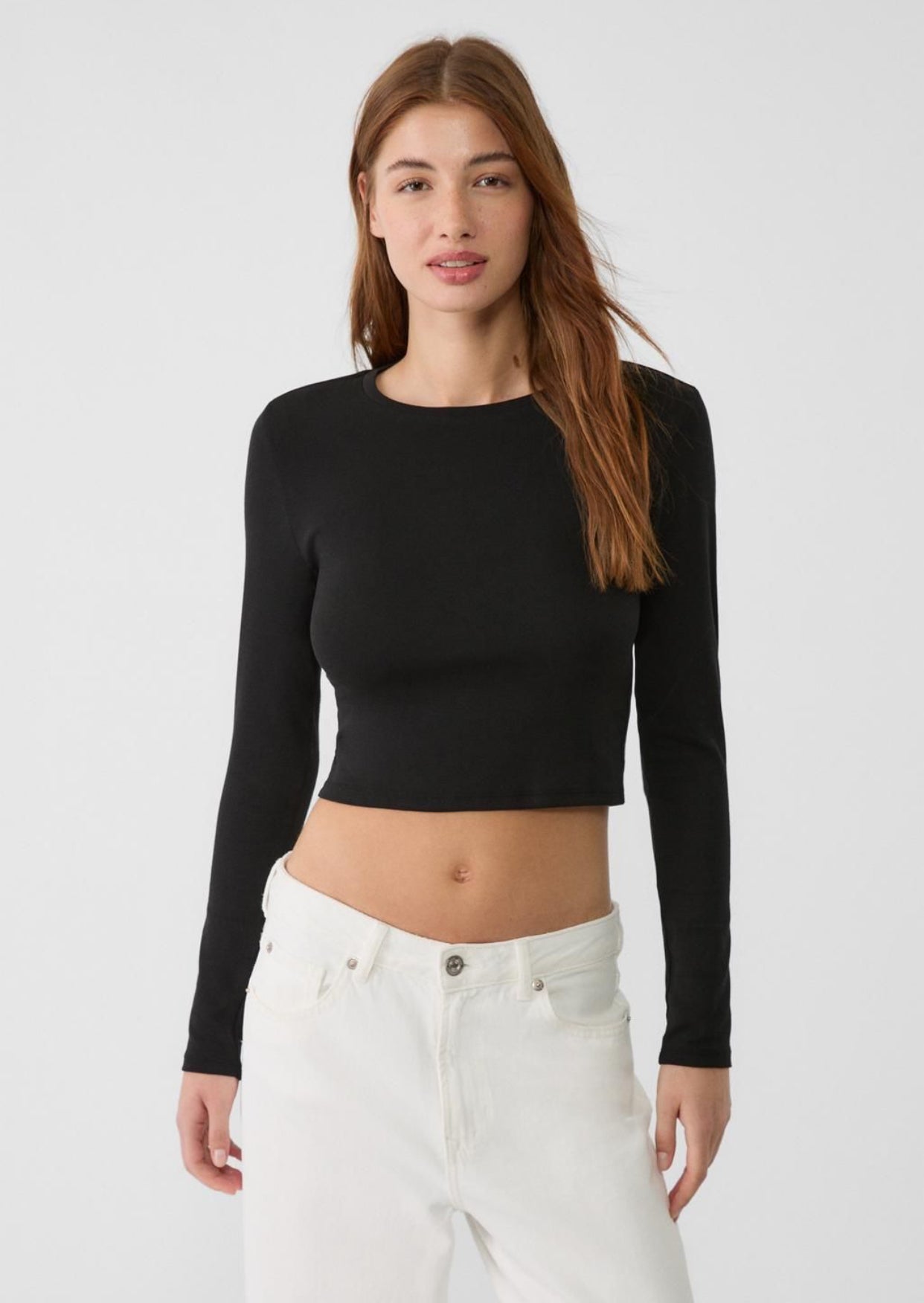 Sleek Boat Neck Long Sleeve Top